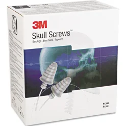 New P1301 32 dB NRR E-A-R Skull Screws Corded Earplugs - Gray (120/Box) Ear Protection