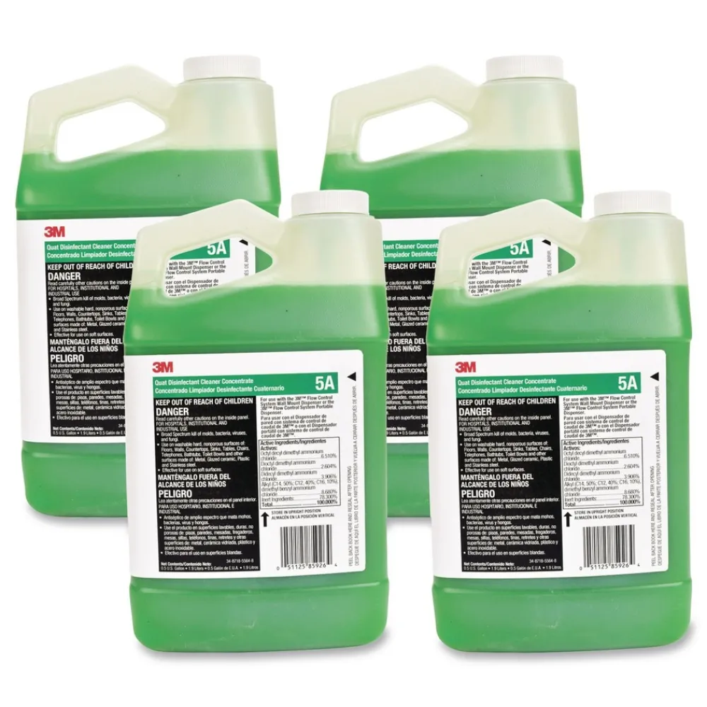 Quat Disinfectant Cleaner Concentrate Pleasant Scent 0.5 Gal Bottle 4/carton Cleaning & Janitorial Supplies