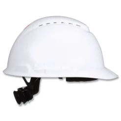 Outlet SecureFit H-Series 4-Point Pressure Diffusion Ratchet Suspension H-700 Front-Brim Cap with UV Indicator Hard Hats - White Protective Head Gear