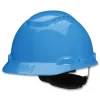 Outlet SecureFit H-Series 4-Point Pressure Diffusion Ratchet Suspension H-700 Vented Cap with UV Indicator Hard Hats - Blue Protective Head Gear