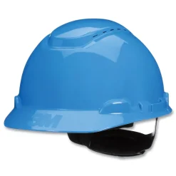 Outlet SecureFit H-Series 4-Point Pressure Diffusion Ratchet Suspension H-700 Vented Cap with UV Indicator Hard Hats - Blue Protective Head Gear