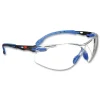 Outlet Solus 1000 Series Safety Glasses - Blue Plastic Frame Clear Polycarbonate Lens Eye Protection