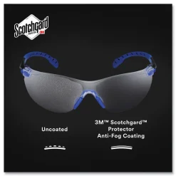 Outlet Solus 1000 Series Safety Glasses - Blue Plastic Frame Clear Polycarbonate Lens Eye Protection