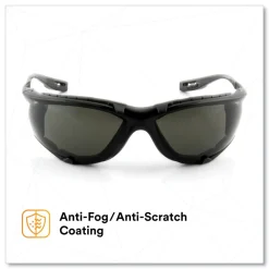 Discount Virtua CCS Protective Eyewear with Foam Gasket - Black/Gray Plastic Frame Gray Polycarbonate Lens Eye Protection