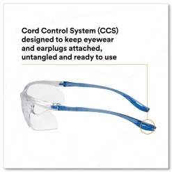 Hot Virtua Plastic Frame Polycarbonate Lens Sport CCS Protective Eyewear - Blue Frame/Clear Lens Eye Protection