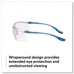 Hot Virtua Plastic Frame Polycarbonate Lens Sport CCS Protective Eyewear - Blue Frame/Clear Lens Eye Protection