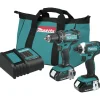 Discount 18V LXT Brushed Lithium-Ion 1/2 in. Cordless Drill Driver/1/4 in. Impact Driver Combo Kit (1.5 Ah) Combo Kits