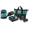 18V LXT Lithium-Ion 5 in. Cordless Random Orbit Sander and 2 Batteries with Rapid Optimum Charger Bundle (4 Ah) Sanders & Polishers