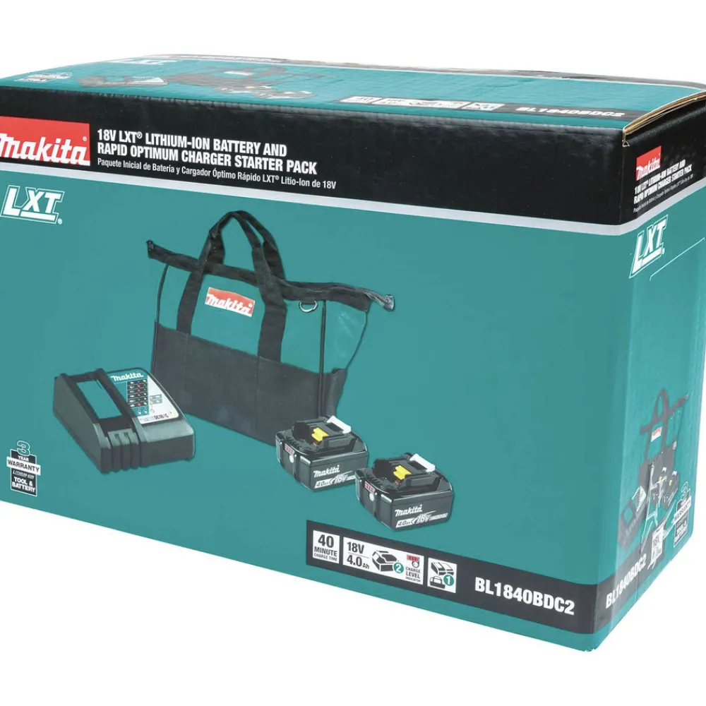 Discount 18V LXT Lithium-Ion Battery and Rapid Optimum Charger Starter Pack (4 Ah) Power Tool Accessories