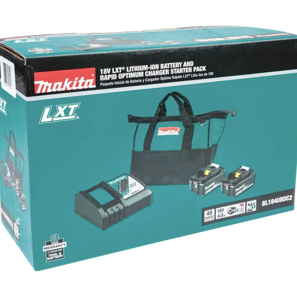 Discount 18V LXT Lithium-Ion Battery and Rapid Optimum Charger Starter Pack (4 Ah) Power Tool Accessories