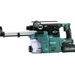 Clearance 40V max XGT 1‑3/16 in. SDS‑Plus Cordless Rotary Hammer Kit with Dust Extractor and 4‑1/2 in. / 5 in. Angle Grinder with Electric Brake Virtual Bundle Angle Grinders