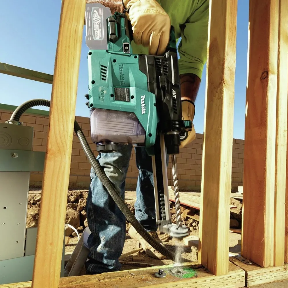 Clearance 40V max XGT 1‑3/16 in. SDS‑Plus Cordless Rotary Hammer Kit with Dust Extractor and 4‑1/2 in. / 5 in. Angle Grinder with Electric Brake Virtual Bundle Angle Grinders