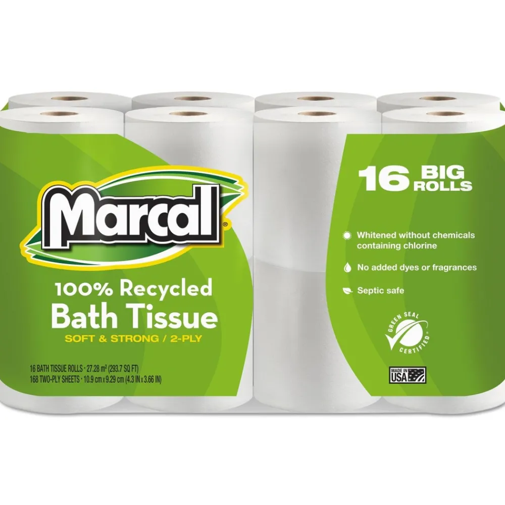 Best 100% Recycled 2 Ply Septic Safe Bath Tissue - White (96/Carton) Paper & Dispensers