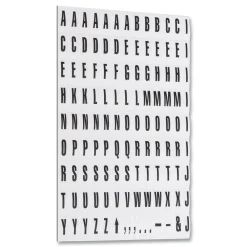 Outlet 0.75 in. Letters Interchangeable Magnetic Board Accessories - Black Office Presentation Supplies