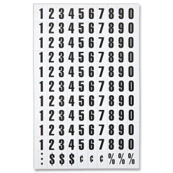 Best 0.75 in. Numbers Interchangeable Magnetic Board Accessories - Black Office Presentation Supplies