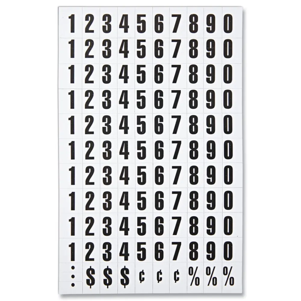 Best 0.75 in. Numbers Interchangeable Magnetic Board Accessories - Black Office Presentation Supplies