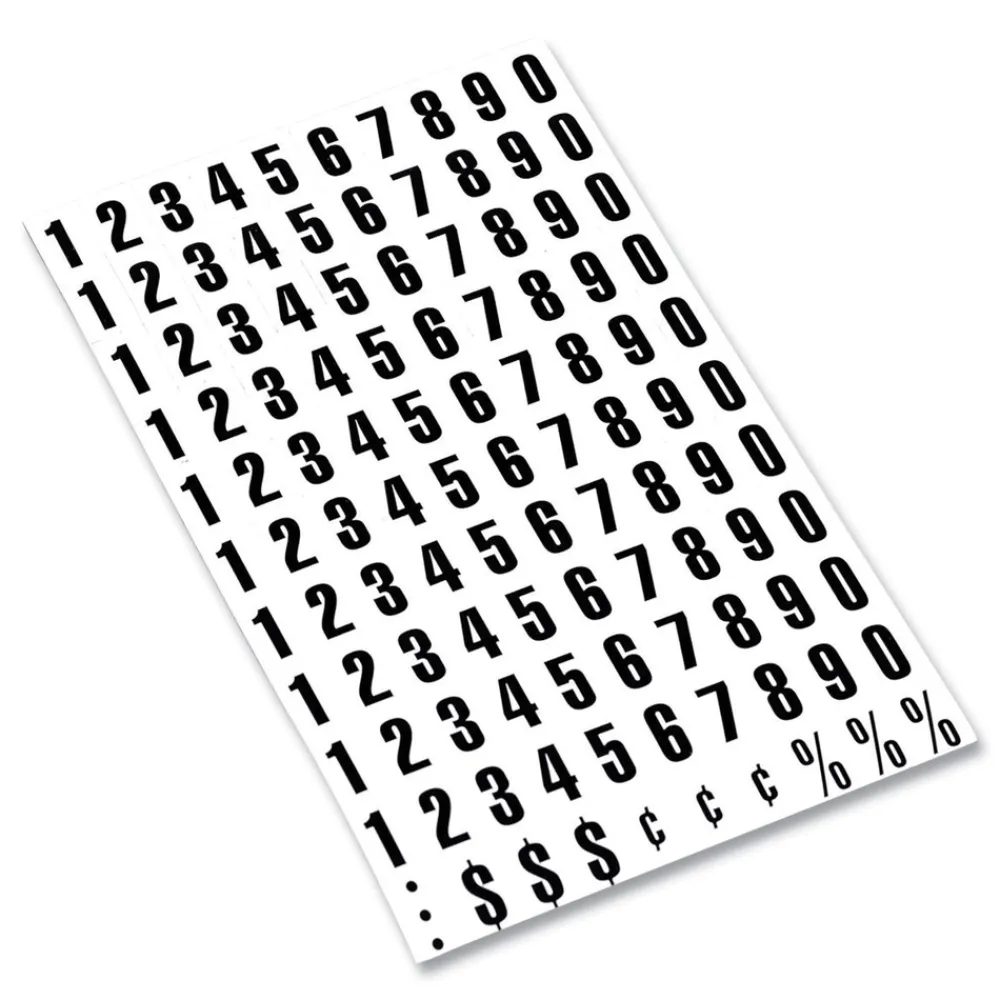 Best 0.75 in. Numbers Interchangeable Magnetic Board Accessories - Black Office Presentation Supplies