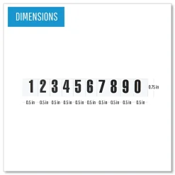 Best 0.75 in. Numbers Interchangeable Magnetic Board Accessories - Black Office Presentation Supplies