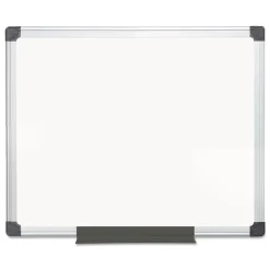 Sale 24 in. x 36 in. Aluminum Frame Value Melamine Dry Erase Board - White Office Presentation Supplies