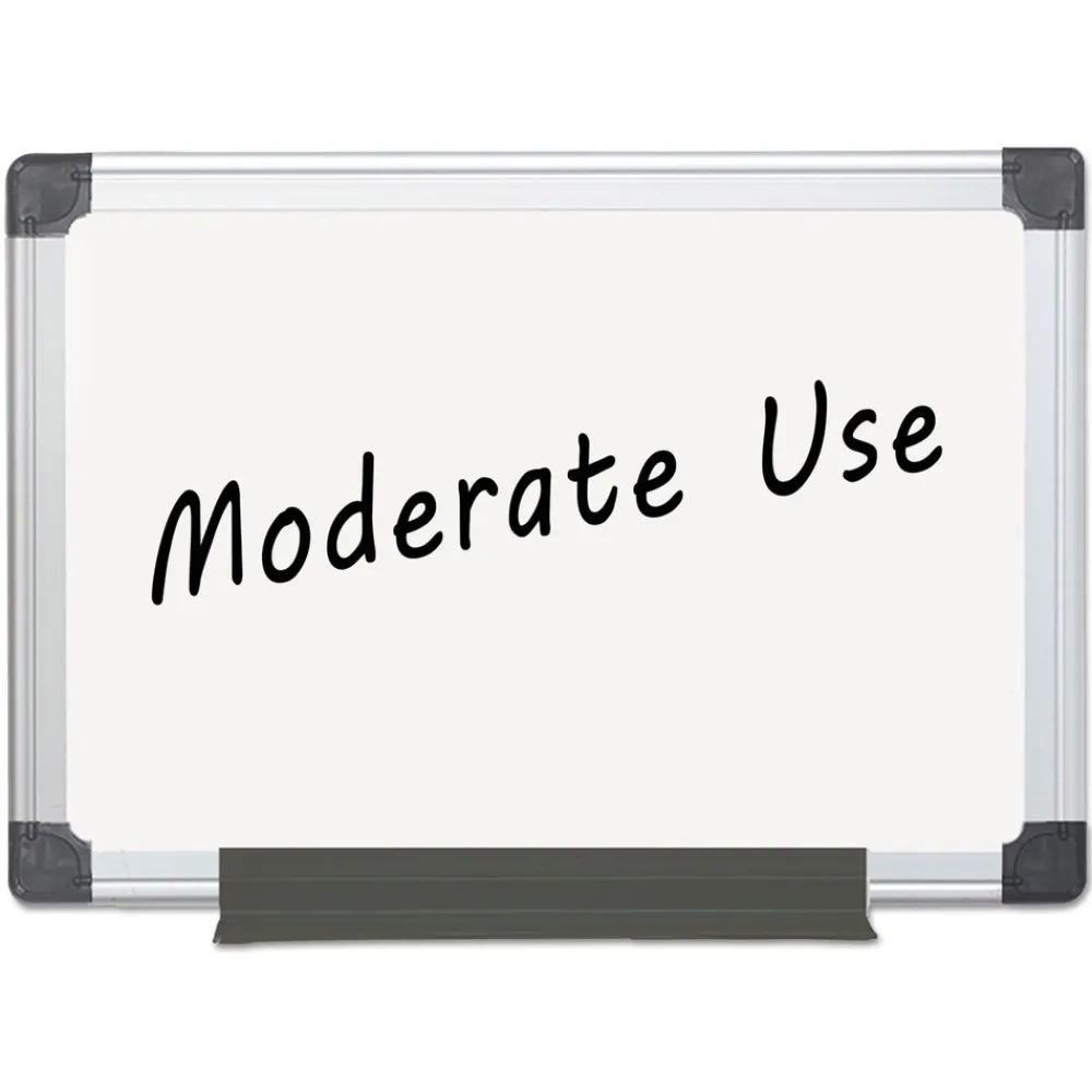 Sale 24 in. x 36 in. Aluminum Frame Value Melamine Dry Erase Board - White Office Presentation Supplies