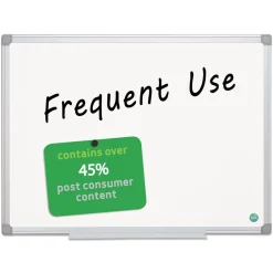 Best 24 in. x 36 in. Aluminum Frame Earth Gold Ultra Magnetic Dry Erase Boards - White Office Presentation Supplies