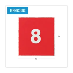 Outlet 1 in. x 1 in. Calendar Dates Interchangeable Magnetic Board Accessories - Red/White (35/Pack) Office Presentation Supplies