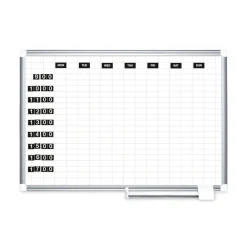 Sale 2 in. x 1 in. Days of Week Interchangeable Magnetic Board Accessories - Black/White (7/Pack) Office Presentation Supplies