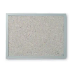 New 24 in. x 18 in. Designer Fabric Bulletin Board - Gray Fabric/Gray Frame Mailing, Packing & Shipping