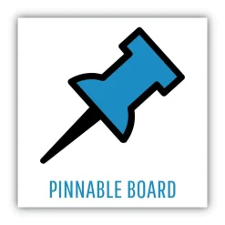 New 24 in. x 18 in. Designer Fabric Bulletin Board - Gray Fabric/Gray Frame Mailing, Packing & Shipping