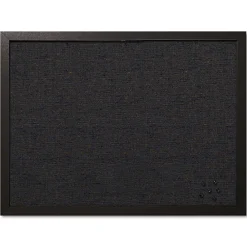Clearance 24 in. x 18 in. Designer Fabric Bulletin Board - Black Office Presentation Supplies