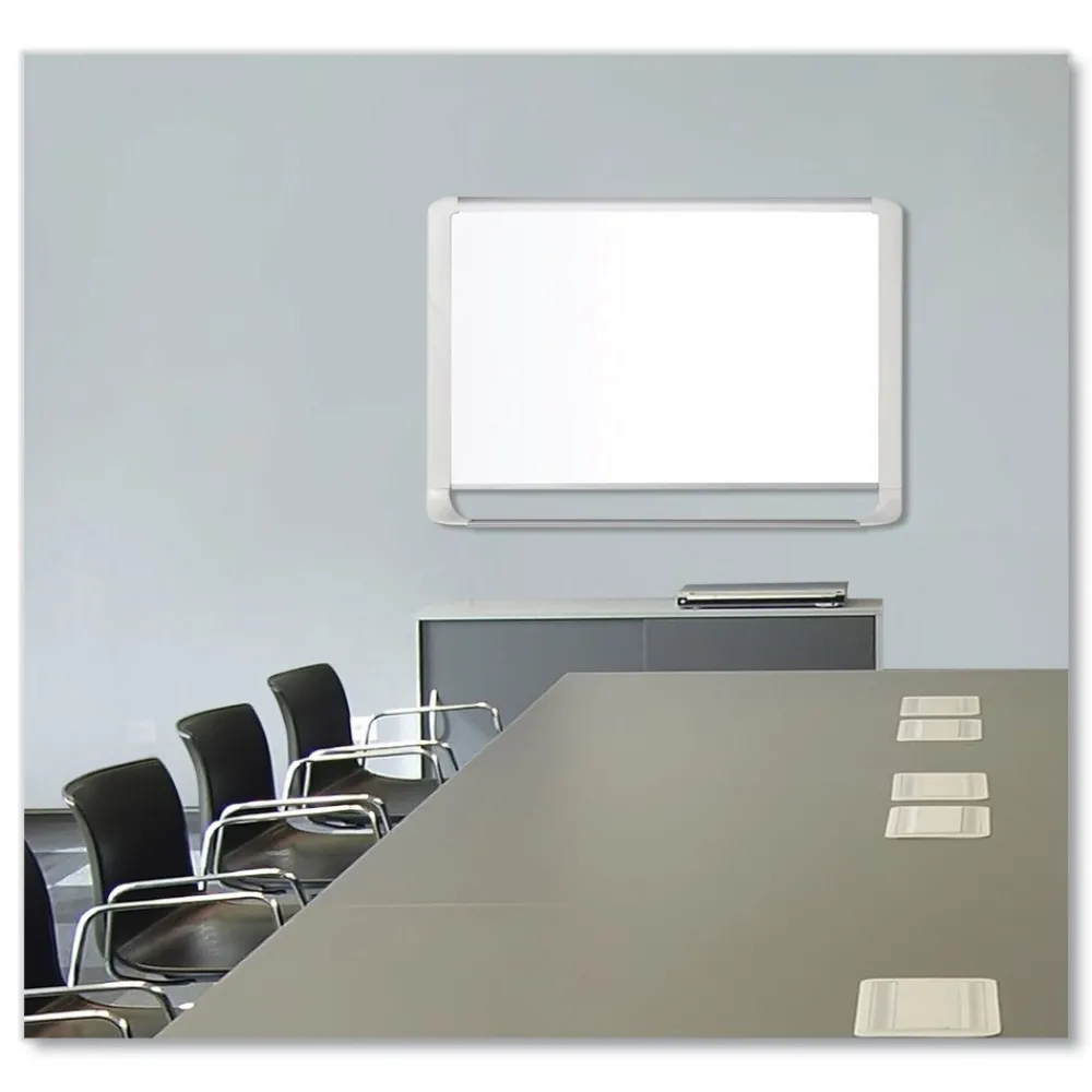 Best 36 in. x 24 in. Gold Ultra Magnetic Dry Erase Boards - White Surface, White Aluminum Frame Office Presentation Supplies
