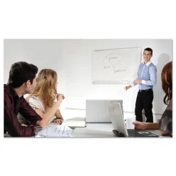 Best 36 in. x 24 in. Gold Ultra Magnetic Dry Erase Boards - White Surface, White Aluminum Frame Office Presentation Supplies