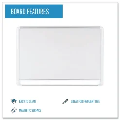 Best 36 in. x 24 in. Gold Ultra Magnetic Dry Erase Boards - White Surface, White Aluminum Frame Office Presentation Supplies