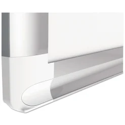 Online 1 in. x 2 in. Grid 36 in. x 24 in. Aluminum Lacquered Steel Magnetic Dry Erase Planning Board with Accessories - White/Silver Office Presentation Supplies