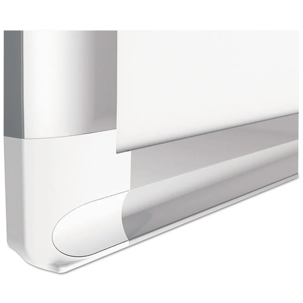 Online 1 in. x 2 in. Grid 36 in. x 24 in. Aluminum Lacquered Steel Magnetic Dry Erase Planning Board with Accessories - White/Silver Office Presentation Supplies