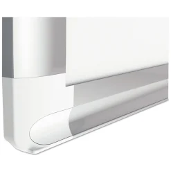 New 36 in. x 24 in. Gridded Magnetic Steel Dry Erase Project Planning Board - White Surface, Satin Aluminum Frame Office Presentation Supplies