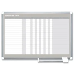 36 in. x 24 in. In-Out Magnetic Dry Erase Board - Silver Frame Office Presentation Supplies