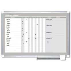 36 in. x 24 in. In-Out Magnetic Dry Erase Board - Silver Frame Office Presentation Supplies