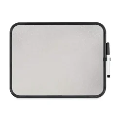 Outlet 11 in. x 14 in. Magnetic Dry Erase Board - White Surface, Black Plastic Frame Office Presentation Supplies
