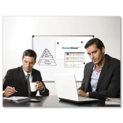 Hot 36 in. x 48 in. Porcelain Value Dry Erase Board - White Surface/Satin Aluminum Frame Office Presentation Supplies