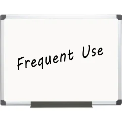 Sale 48 in. x 36 in. Value Lacquered Steel Magnetic Dry Erase Board - White Surface/Satin Aluminum Frame Office Presentation Supplies