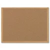New 36 in. x 24 in. Wood Frame Earth Cork Board - Tan/Oak Office Presentation Supplies