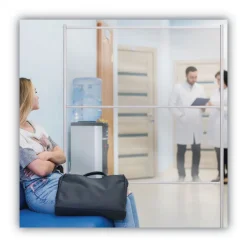 Discount 49 in. x 22 in. x 69 in. Protector Series Mobile Glass Panel Divider - Clear/Aluminum Office Furniture & Lighting