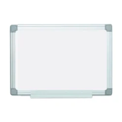 Earth Silver 24 in. x 18 in. Easy Clean Dry Erase Boards - White Surface/Satin Aluminum Frame Office Presentation Supplies
