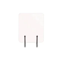 Discount GL2001393 Protector Series 35.4 in. x 0.16 in. x 35.4 in. Frameless Glass Desktop Divider - Clear/Aluminum (1/Carton) Office Furniture & Lighting