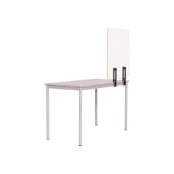 Discount GL2001393 Protector Series 35.4 in. x 0.16 in. x 35.4 in. Frameless Glass Desktop Divider - Clear/Aluminum (1/Carton) Office Furniture & Lighting