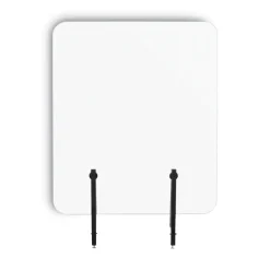 New GL0801393 Protector Series 47.2 in. x 0.16 in. x 35.4 in. Frameless Glass Desktop Divider - Clear/Aluminum (1/Carton) Office Furniture & Lighting