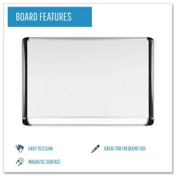 Outlet Gold Ultra 48 in. x 36 in. Aluminum Frame Magnetic Dry Erase Board - White/Black Office Presentation Supplies