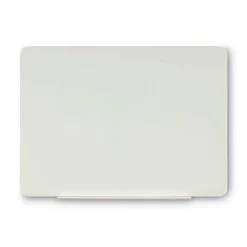 Clearance Lago 48 in. x 36 in. Magnetic Glass Dry Erase Board - Opaque White Office Presentation Supplies