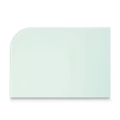 Clearance Lago 48 in. x 36 in. Magnetic Glass Dry Erase Board - Opaque White Office Presentation Supplies